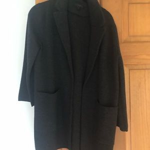 JCrew grey cardigan.